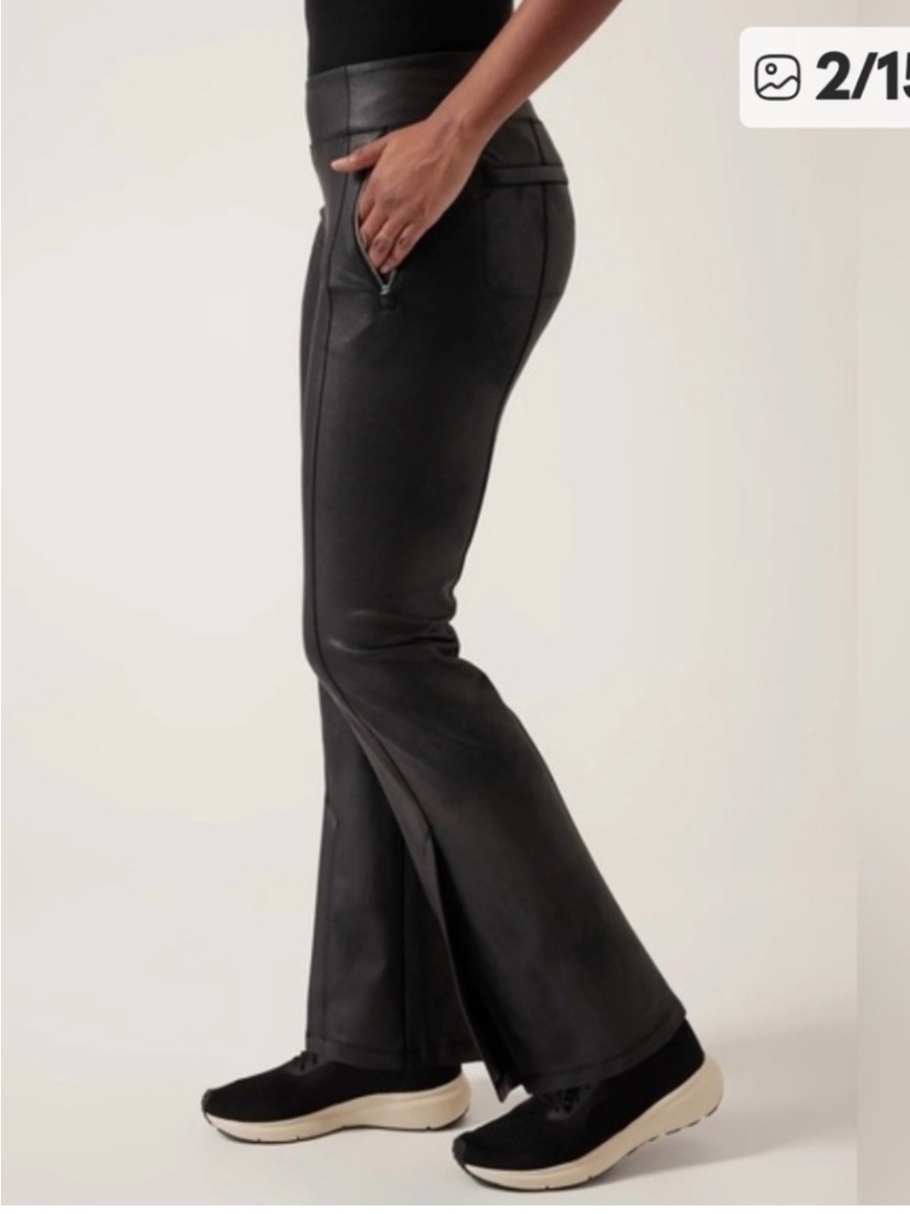Athleta Women's Delancey Gleam Straigh Leg Pants Medium Travel Work Stretch
